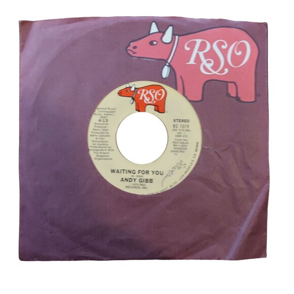 Andy Gibb Vinyl 45 RPM Record "Desire" & "Waiting For You" RSO Records RS 1019 W - Picture 2 of 4